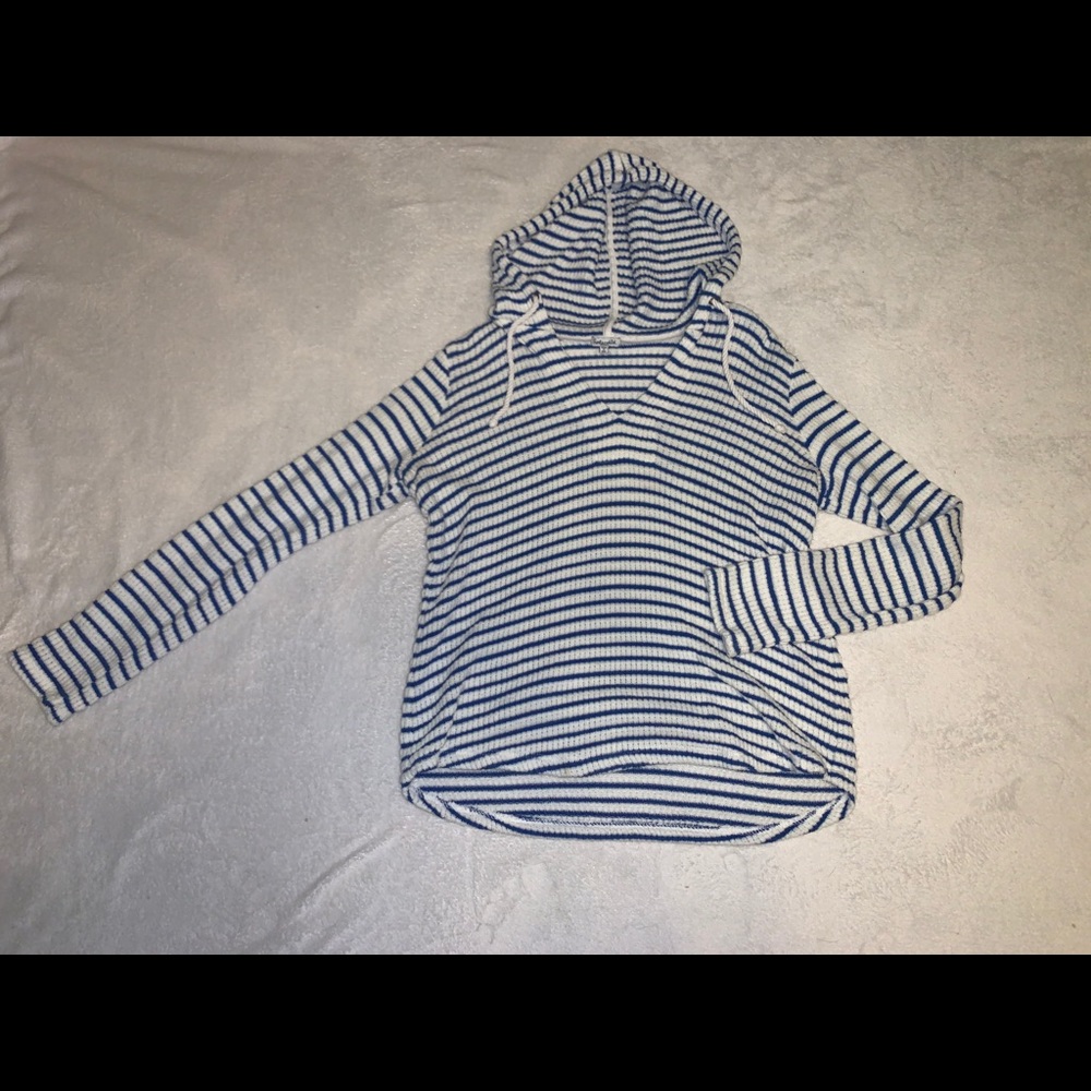 striped hooded sweater shirt